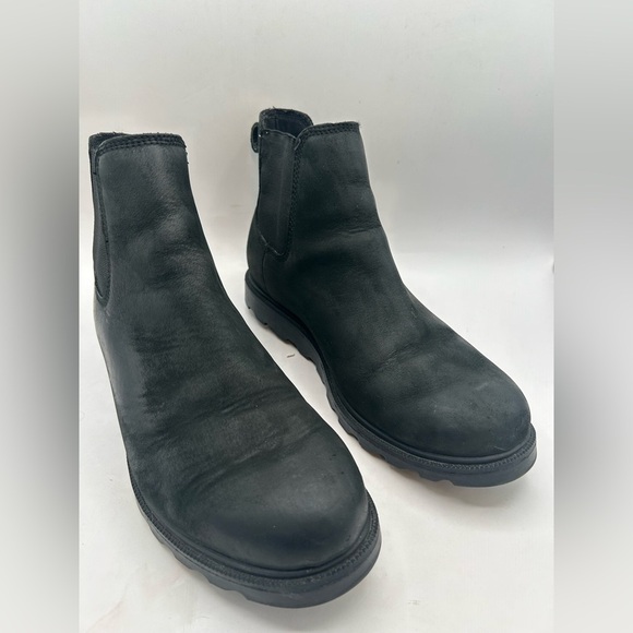 Sorel Women's Ainsley Boot Size 10.5 Waterproof  Chelsea Pull On Black Leather - Picture 10 of 10